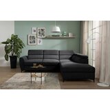 MID.YOU KOTNA SEDEŽNA GARNITURA, velur črna | Shoptok.si