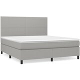 The Living Store Box spring postelja z vzmetnico svetlo siva 180x200 cm blago - Box Spring Postelja, (21520609) | Shoptok.si