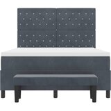  Krevet s opruga kutije Tamno siva 190 x 140 cm Baršun | shoptok.hr