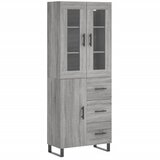 Maison Chic Visoka Komoda - Predalnik siva sonoma 69,5x34x180 cm inženirski les, (21722060) Cene