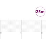  Ograda od lančanih veza s postom 25 x 0,6 m Srebrna Mreža | shoptok.hr