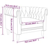 vidaXL Fotelj chesterfield temno rjava tkanina, (21113710) | Shoptok.si