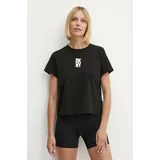 Dkny Bombažna kratka majica ženska, črna barva, DP4T9699