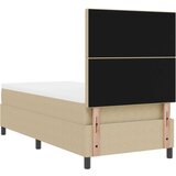 Box spring krevet s madracem svijetlo bež 100x200 cm tkanina od meke tkanine | shoptok.hr