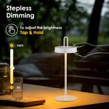  LED prigu&amp;scaron;iva spolja&amp;scaron;nja punjiva dodirna stona lampa SHINE LED/1,5W/3,7V 3000 mAh IP44 bela Slike