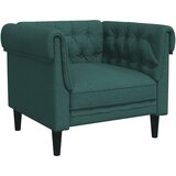vidaXL Fotelj chesterfield temno zelena tkanina, (21113670) Cene