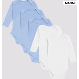 Mafimi Pamučni Bodići Dugi rukav set od 5 - 3 plava/ 2 bela Cene