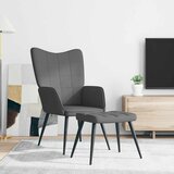  Stolica za opuštanje s osloncem za noge tamnosiva od tkanine | shoptok.hr