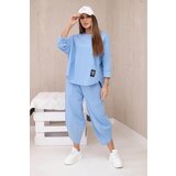 Kesi Set of sweatshirt and pants punto blue Cene