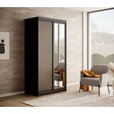 ADRK Klizni ormar Delia s drvenim letvicama 100 cm - CRNA-HRAST | shoptok.hr