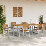vidaXL Stacking vrtne stolice 6 kom Solidno drvo akacija i metal | shoptok.hr