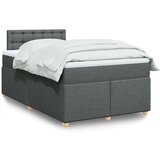 vidaXL Krevet s oprugama i madracem tamnosivi 120 x 200 cm od tkanine | shoptok.hr