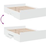  Okvir kreveta s ladicama bez madraca bijeli 140x190 cm | Eponuda.com