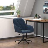 Maison Chic Vrtljiv pisarniški stol - računalniški stol moder žamet, (21784389) | Shoptok.si