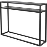 Spinder Design Crni pomoćni stol s hrastovom pločom stola 30x120 cm Daniël – | shoptok.hr