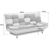 MID.YOU ZOFA S POSTELJNO FUNKCIJO, srebrne barve, barve gozdnih sadežev, temno siva tekstil, leseni material | Shoptok.si