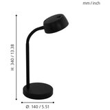 Eglo cabales stolna/1, led, 4,5w, 500lm, crna/plastika | shoptok.hr