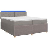  Boxspring krevet s madracem Sivosmeđa 200 x 200 cm Tkanina | shoptok.hr