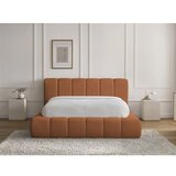 Bobochic Paris Oranžna oblazinjena zakonska postelja s prostorom za shranjevanje z letvenim dnom 180x200 cm Denali – | Shoptok.si