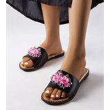  Black sandals with crystals Lowa Cene