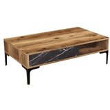 Hanah home sto za dnevnu sobu istanbul walnut black marble | ePonuda.com