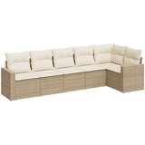  6-dijelni set vrtnih sofa s jastucima bež od poliratana | shoptok.hr
