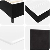 Box Postelja z vzmetnico z vzmetnico Črna 90 x 200 cm Žamet, (5000128410) | Shoptok.si