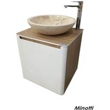 Minotti mermerni lavabo sa ormarićem round amber 52cm