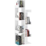 vidaXL Knjižna omara bela 48x25,5x140 cm iverna plošča | Shoptok.si