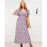 Resti Blue and pink women's floral maxi dress - Clothing | Shoptok.si