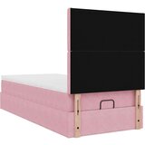 vidaXL Okvir kreveta s madracima ružičasti 90x190cm baršunasti | shoptok.hr