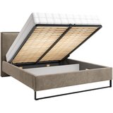 MID.YOU OBLAZINJENA POSTELJA 180 cm x 200 cm , les, tekstil, leseni material rjava | Shoptok.si