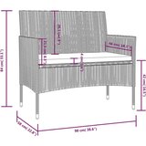  Vrtna sedežna garnitura 8-delna z blazinami poli ratan črna, (20972641) | Shoptok.si