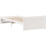 vidaXL Okvir kreveta bez madraca bijeli 90 x 190 cm masivna borovina | shoptok.hr