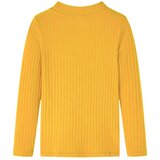  Dječja majica dugih rukava rebrasto pletena tamna oker 140 | shoptok.hr