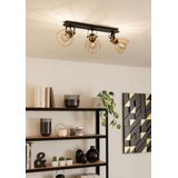 Eglo stropni reflektor Sambatello 900384, 3x E27, duljina 70 cm, crna i mesing | shoptok.hr