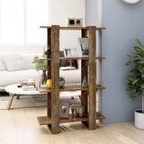 vidaXL knjižna omara/pregrada dimljeni hrast 80x30x123,5 cm | Shoptok.si