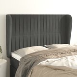vidaXL Uzglavlje s ušima tamnosivo 147x23x118/128 cm baršunasto Cijene