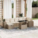 Maison Chic Seti vrtnega pohištva - Vrtna garnitura - Vrtni pohištvo set 8-delna z blazinami bež poli ratan, (21800939) | Shoptok.si