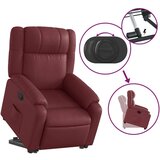  Naslonjač na podizanje od umjetne kože crvena boja vina | shoptok.hr