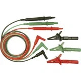 Komplet varnostnih merilnih kablov \, [vtikač 4 mm - testna konica]\, 1\,5 m\, zelene\, rdeče in črne barve\, CIH29916, (20422359)