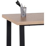 MID.YOU pisalna miza kovina, leseni material črna, barve hrasta | Shoptok.si