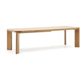 Kave Home Raztegljiva jedilna miza z mizno ploščo v hrastovem dekorju 100x200 cm Jondal – Cene