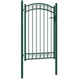 Vrata za ogradu EMMEN s lučnim vrhom čelik 100x106 cm zelena | shoptok.hr