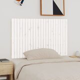 Zidno uzglavlje bijelo 140x3x90 cm od masivne borovine | Eponuda.com