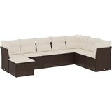  8-dijelni set vrtnih sofa s jastucima smeđi od poliratana | shoptok.hr