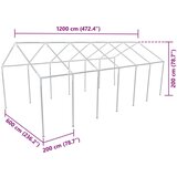 Tkanina šatora bez okvira Bijeli 12 x 6 m PE | shoptok.hr