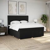  Krevet s oprugama i madracem crni 180x200 cm od tkanine | shoptok.hr