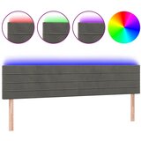  LED uzglavlje tamnosivo 160x5x78/88 cm baršunasto | shoptok.hr