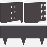 Ograda oko Travnjaka 20 pcs 100 x 25 cm Čelik Crna | Eponuda.com